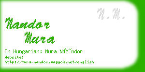 nandor mura business card